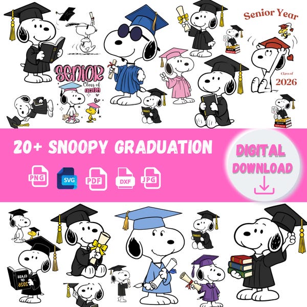 Snoopy Graduation Png - Etsy