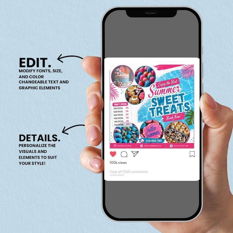 Summer Bake Sale Flyer, June Bakery Flyer, Summer Sweet Treats Flyer, Dessert Flyer, Summer Flyer, Bake Shop Flyer, Pastry Flyer, DIY Canva