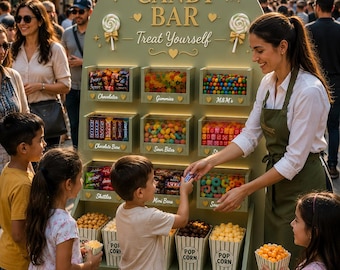 Soporte para cajas de dulces DIY PDF, organizador de mesas de dulces para fiestas y eventos.