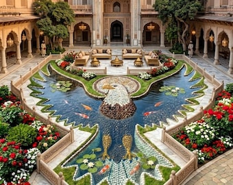Fuente de agua de lujo para patio (hágalo usted mismo) / Centro de mesa de jardín con diseño de pez loto
