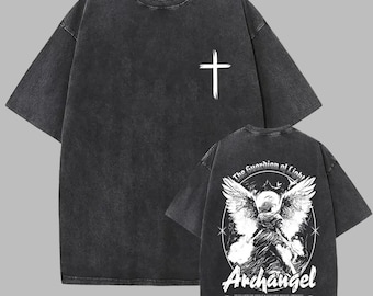 Archangel Shirt Christian Vintage Tee, Guardian Angel Graphic T Shirt, Christian Streetwear Shirt, Faith Based Apparel, Religious Gift