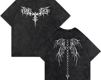 Sigilism Shirt, Gothic Wings Tee, Y2K Gothic Shirt, Dark Aesthetic Graphic Tee, Cyber Sigilism Shirt, Alternative Streetwear