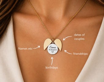 Hartketting met verborgen boodschap, gegraveerde hanger | Geheime medaillonsieraden