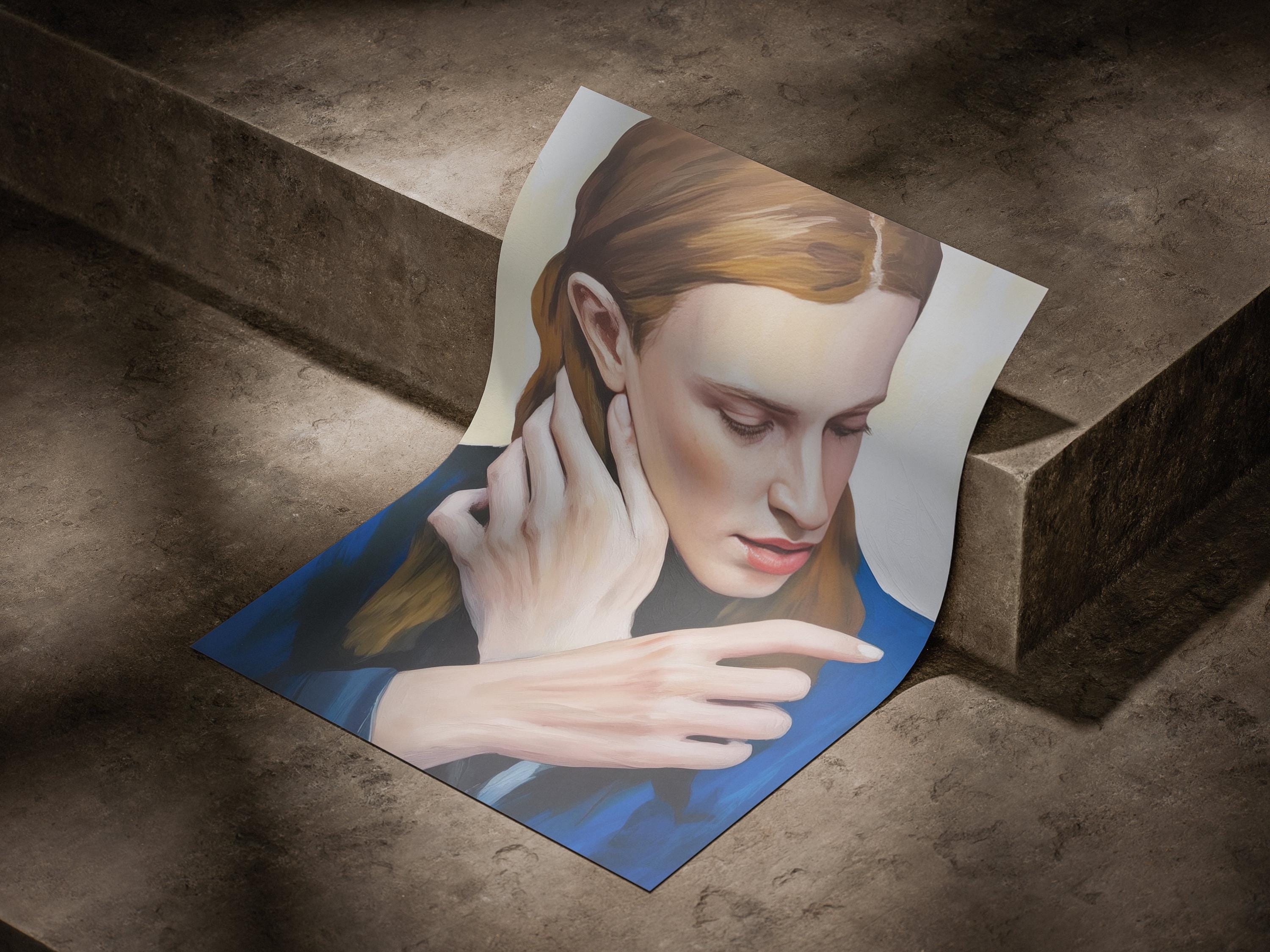 Explore the elegance of the human form with this tactile editorial figure illustration, a refined digital artwork designed to bring quiet sophistication, artistic depth, and modern visual character in — art print by Winberg Studios