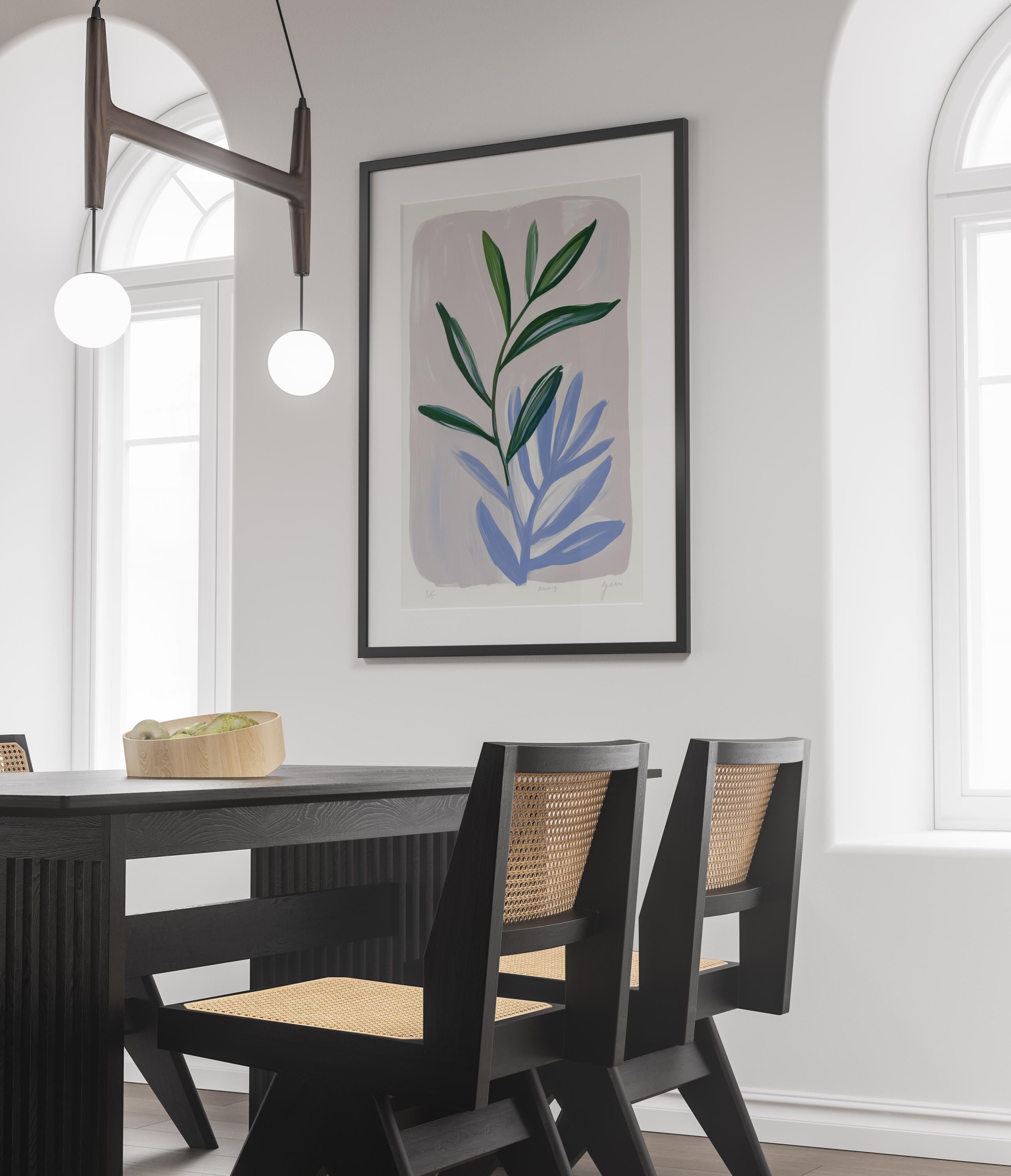 Bring a sense of calm and modern elegance to your space or creative project with our Botanical Serenity Print, a minimalist digital artwork inspired by organic forms, painterly brushstrokes, and soft — art print by Winberg Studios