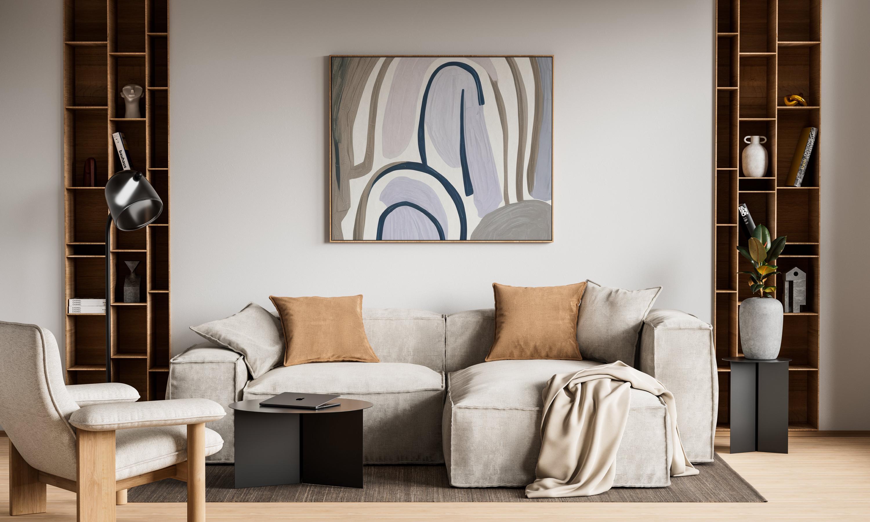 Redefine your space with this abstract arches design artwork, a contemporary digital piece created to bring structure, rhythm, and refined geometric character into your home or creative project. — art print by Winberg Studios