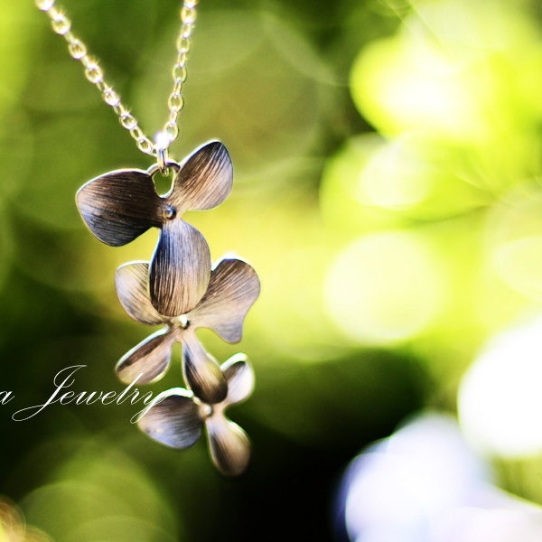 Gold Orchid Necklace