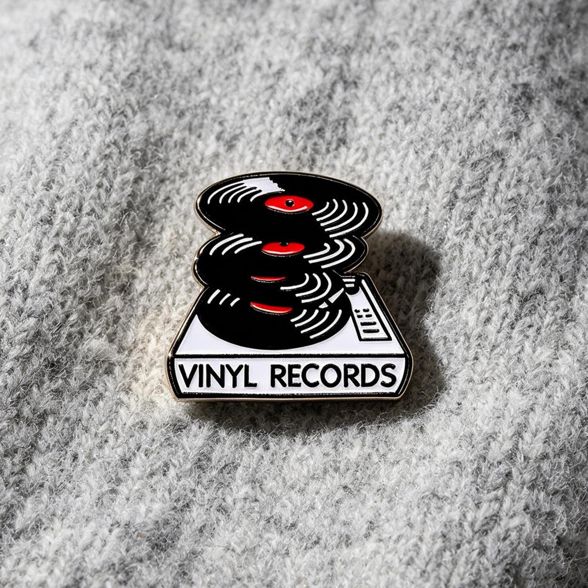 Vinyl Record Badge - Etsy