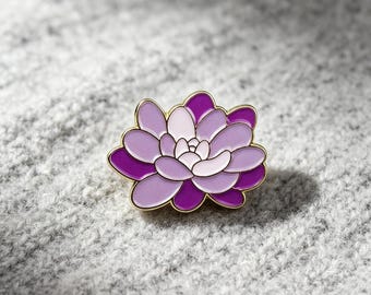 Purple Lotus Enamel Pin Botanical Brooch Hard Enamel Floral Lapel Badge for Jacket Hat Bag Yoga Gift for Nature Lovers Her Mom