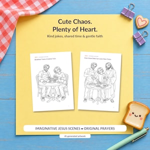 Grappig kleurboek voor papa, printbaar, schattig kookherinnering aandenken van een tiener, 30 pagina's, christelijk papa cadeau, DIN A4 A3 PDF's afbeelding 4