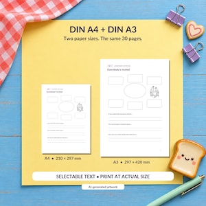 Grappig kleurboek voor papa, printbaar, schattig kookherinnering aandenken van een tiener, 30 pagina's, christelijk papa cadeau, DIN A4 A3 PDF's afbeelding 6