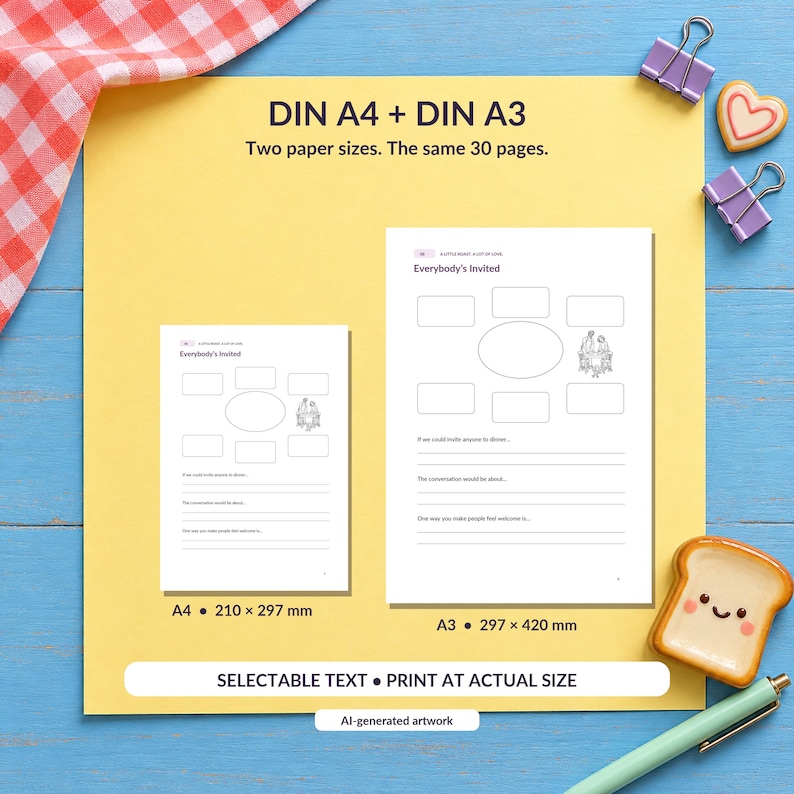 Grappig kleurboek voor papa, printbaar, schattig kookherinnering aandenken van een tiener, 30 pagina's, christelijk papa cadeau, DIN A4 A3 PDF's afbeelding 6