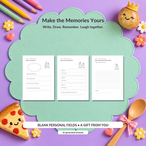 Grappig kleurboek voor papa, printbaar, schattig kookherinnering aandenken van een tiener, 30 pagina's, christelijk papa cadeau, DIN A4 A3 PDF's afbeelding 3