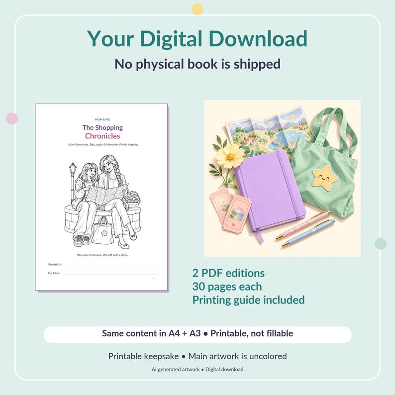 Digital PDF download only. No physical book or planner is shipped.