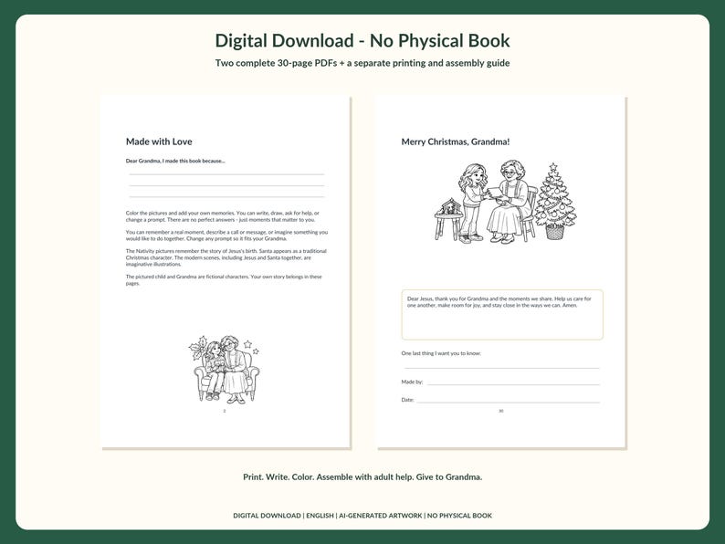 Digital PDF download only. No physical book or planner is shipped.