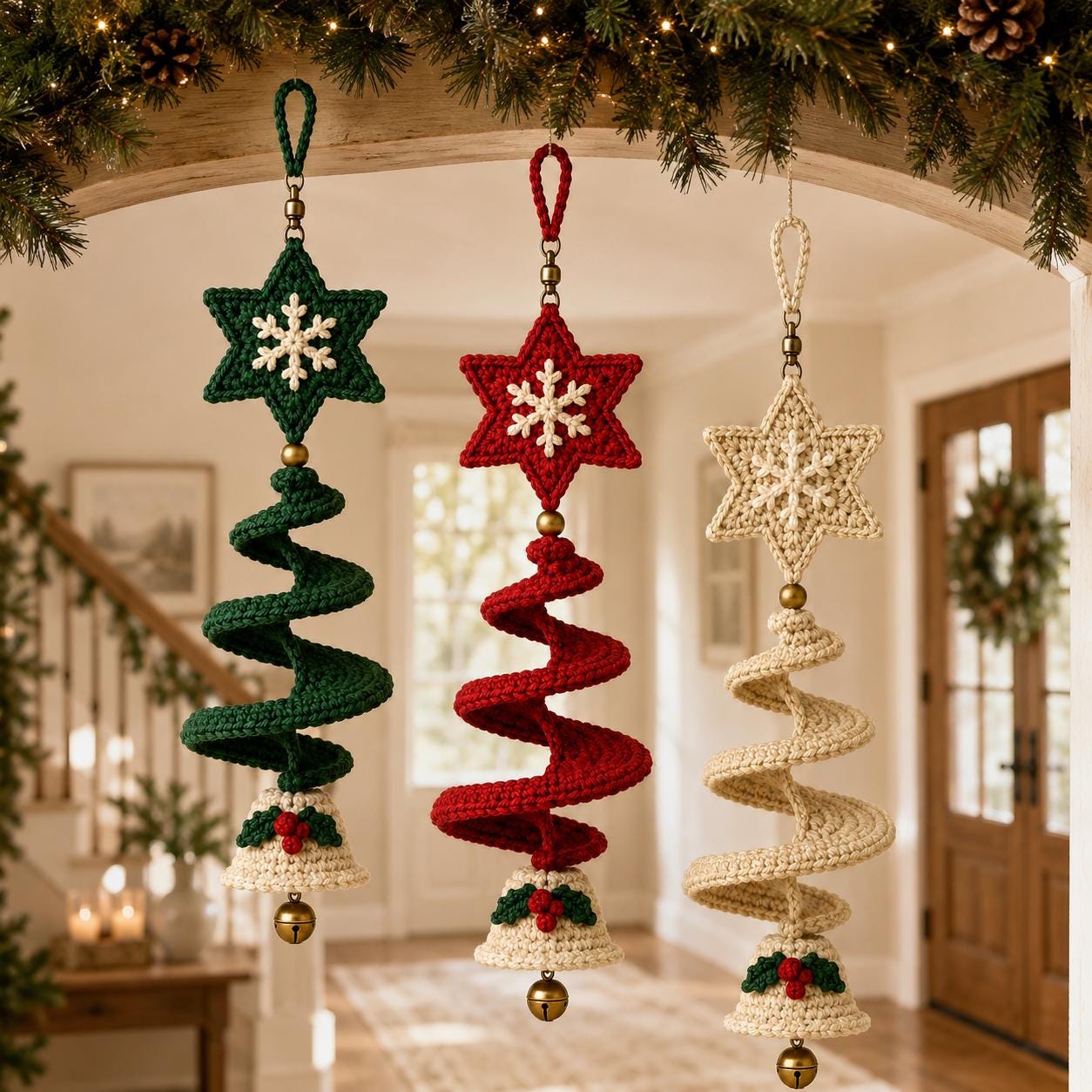 Weihnachtsdeko fenster hängend