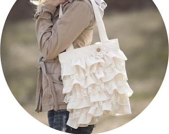 Ruffle Purse Sewing Pattern and Tutorial (Instant Download)