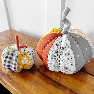 Colorful Fabric Pumpkin Pattern PDF Downloadable File