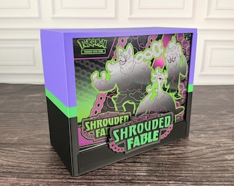 Estuche expositor Shrouded Fable ETB / Protector de caja de entrenador de élite de Pokémon / PLA impreso en 3D / Tapa magnética / Acrílico / Regalo de coleccionista