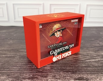 Estuche de exhibición para caja de sobres de One Piece OP-13 Carrying On His Will / PLA impreso en 3D / Tapa magnética / Acrílico / Regalo para coleccionistas de TCG