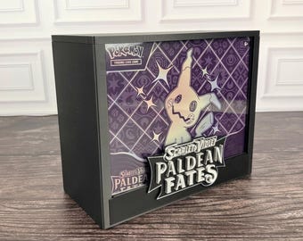 Estuche de exhibición Paldean Fates ETB / Protector de caja de entrenador de élite de Pokémon / PLA impreso en 3D / Tapa magnética / Acrílico / Regalo de coleccionista