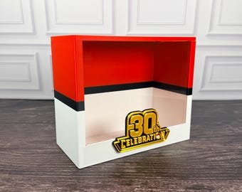 Estuche de exhibición ETB de celebración del 30 aniversario / Protector de caja de entrenador de élite Pokémon / PLA impreso en 3D / Tapa magnética / Acrílico / Regalo de coleccionista