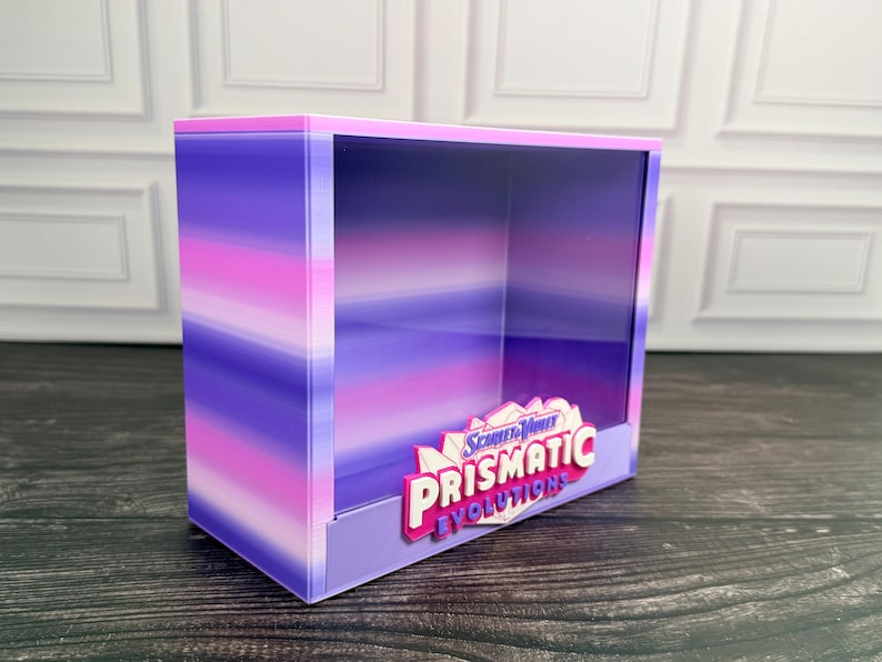Vitrina de edición limitada ETB de Prismatic Evolutions / PLA de seda premium multicolor / Tapa magnética / Acrílico / Regalo para coleccionistas de Pokémon imagen 3