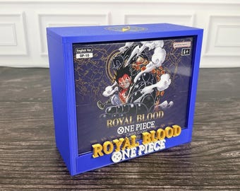 Estuche expositor para caja de sobres de One Piece OP-10 Royal Blood / PLA impreso en 3D / Tapa magnética / Acrílico / Regalo para coleccionistas de TCG