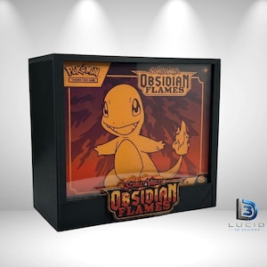 Pokemon Obsidian Flames Elite Trainer Box Display Case | 3D Printed PLA | Magnetic Lid | Acrylic Front | ETB