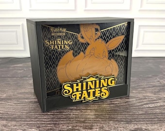 Estuche de exhibición Shining Fates ETB / Protector de caja de entrenador de élite de Pokémon / PLA impreso en 3D / Tapa magnética / Acrílico / Regalo de coleccionista