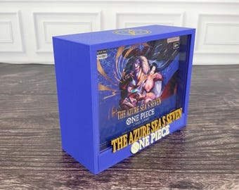 Estuche expositor para cajas de sobres de One Piece OP-14 y EB-04 The Azure Sea's Seven / Impresión 3D en PLA / Tapa magnética / Acrílico / Regalo de coleccionista