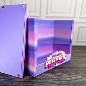 Vitrina de edición limitada ETB de Prismatic Evolutions / PLA de seda premium multicolor / Tapa magnética / Acrílico / Regalo para coleccionistas de Pokémon imagen 4