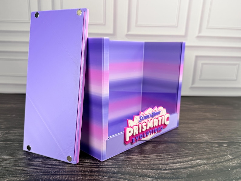 Vitrina de edición limitada ETB de Prismatic Evolutions / PLA de seda premium multicolor / Tapa magnética / Acrílico / Regalo para coleccionistas de Pokémon imagen 4