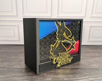 Estuche de exhibición Crown Zenith ETB / Protector de caja de entrenador de élite Pokémon / PLA impreso en 3D / Tapa magnética / Acrílico / Regalo de coleccionista