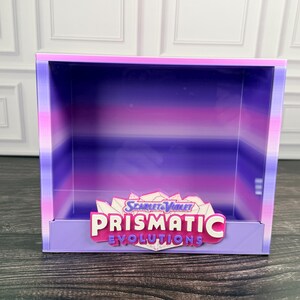 Vitrina de edición limitada ETB de Prismatic Evolutions / PLA de seda premium multicolor / Tapa magnética / Acrílico / Regalo para coleccionistas de Pokémon imagen 2