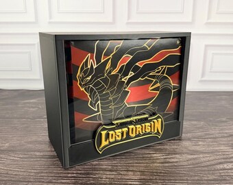 Estuche de exhibición Lost Origin ETB / Protector de caja de entrenador de élite de Pokémon / PLA impreso en 3D / Tapa magnética / Acrílico / Regalo de coleccionista