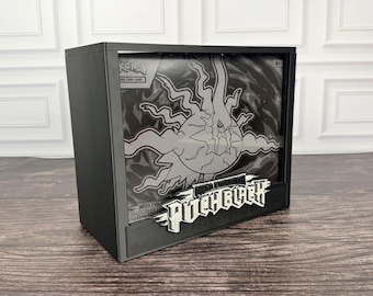 Estuche de exhibición Pitch Black ETB / Protector de caja de entrenador de élite Pokémon / PLA impreso en 3D / Tapa magnética / Acrílico / Regalo de coleccionista