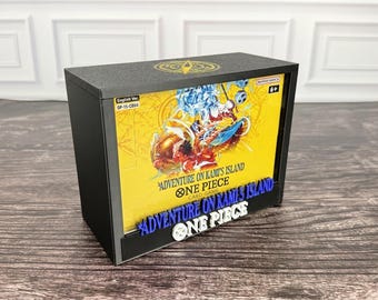Estuche expositor para caja de sobres de One Piece OP-15 Aventura en la Isla de Kami / PLA impreso en 3D / Tapa magnética / Acrílico / Regalo para coleccionistas de TCG