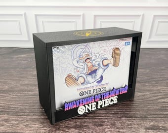 Estuche expositor para caja de sobres de One Piece OP-05 Awakening of the New Era / PLA impreso en 3D / Tapa magnética / Acrílico / Regalo para coleccionistas de TCG