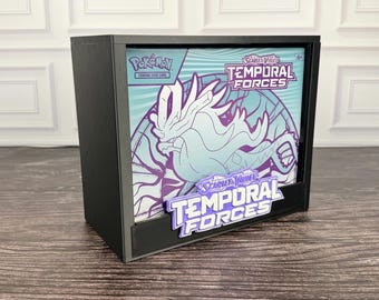 Estuche expositor Temporal Forces ETB / Protector de caja de entrenador de élite Pokémon / PLA impreso en 3D / Tapa magnética / Acrílico / Regalo de coleccionista