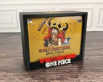 Estuche de exhibición para caja de sobres de One Piece OP-17 The World's Strongest Warriors / PLA impreso en 3D / Tapa magnética / Acrílico / Regalo para coleccionistas de TCG