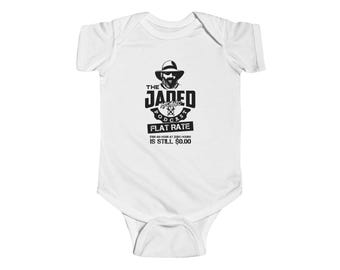 The Jaded Mechanic Flat Rate Infant Bodysuit | Baby Onesie with Retro Biker Logo