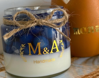 Comfortabele Met de hand gemaakte de bosbessenjam van de Waskaars, de Kaarsgift van de Stijl Decoratieve Zaal