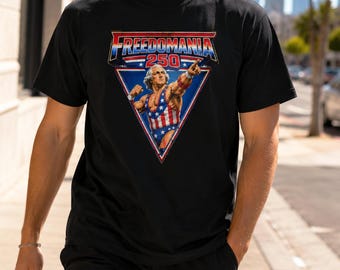 Freedomania George Washington 250th Anniversary Wrestling T-Shirt USA Retro Tee