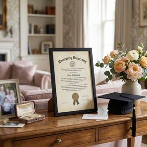 A4 Certificate Frame 21x30 cm (8.3x11.8"), Document Frame, Award Display, Certificate Holder, Office Decor
