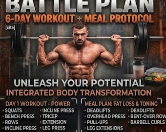 Protocolo de entrenamiento y alimentación de 6 días / Plan de recomposición corporal (Descarga digital)