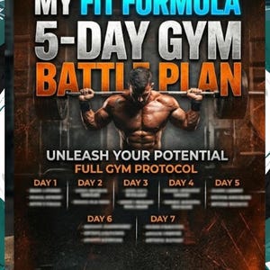 Plan de gimnasio de 5 días / Rutina para desarrollar músculo (PDF), Programa de entrenamiento de hipertrofia, Guía de levantamiento de pesas para hombres, Entrenamiento de fuerza digital