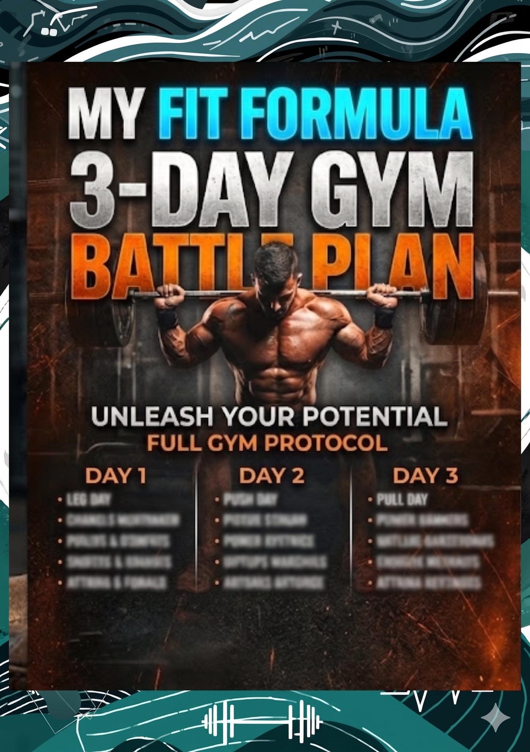 Y3t Workout Guide.pdf 3-day Gym Workout Plan | Strength Training Routine (A4 PDF) - Etsy