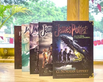 Serie de libros de fantasía de James Potter en tapa dura / Colección completa de 5 libros / Regalo ideal para decorar tu estantería con temática de aventuras de magos