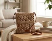 Adjustable Straw Crossbody Bag - Summer Beach Phone Purse - Minimalist Woven Shoulder Bag for Women - Trendy Travel Mini Bag & Boho Satchel